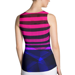 Abstract Blue Purple Tank Top