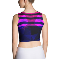 Abstract Blue Purple Crop Top