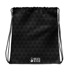 Black On Black Drawstring bag