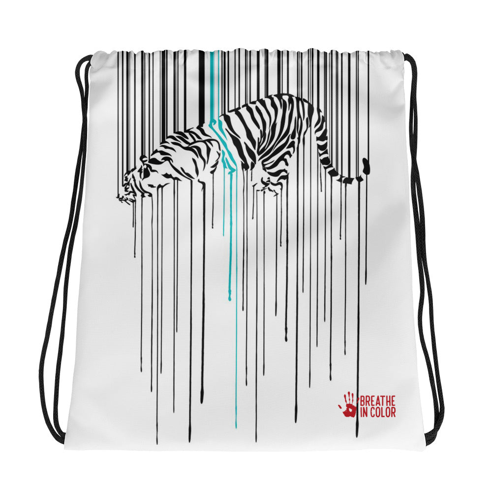 White Tiger Drawstring bag