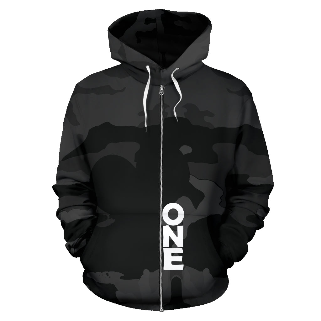 One Love Army Black Heart 1 Zip up