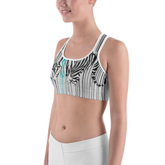 White Tiger Triangle Sports bra