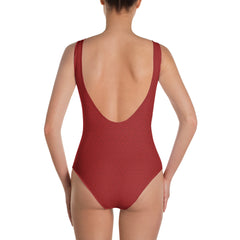 Space Girl Red One-Piece Swimsuit