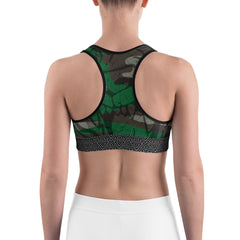 Army Tiger Green Sports bra