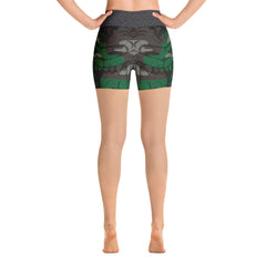 Army Tiger Green Yoga Shorts