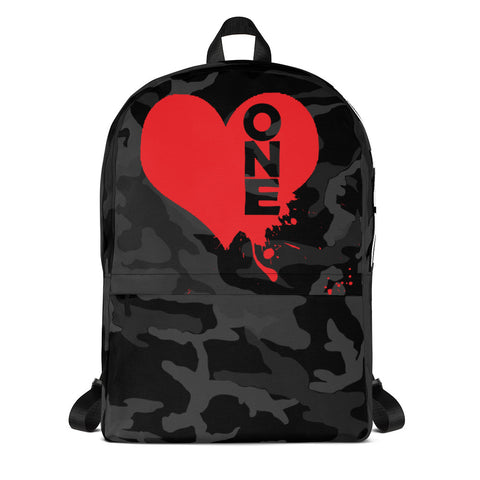 Army Black One Love Backpack