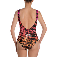 MixTape Red One-Piece Swimsuit