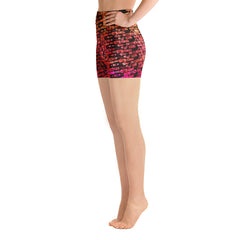 MixTape Red Yoga Shorts