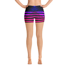 Abstract Blue Purple Shorts
