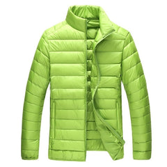 Mens Autumn & Winter Duck Down Jacket with Stand Collar.